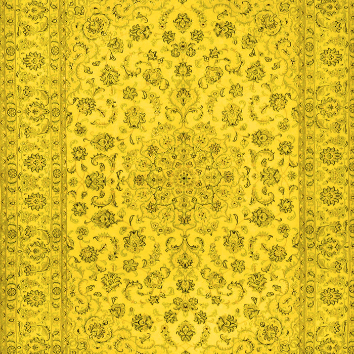 Medallion Yellow Traditional Rug, tr1988yw