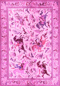 Animal Pink Traditional Rug, tr1989pnk