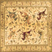 Square Animal Brown Traditional Rug, tr1989brn