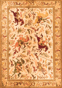 Animal Orange Traditional Rug, tr1989org