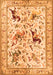 Animal Orange Traditional Rug, tr1989org