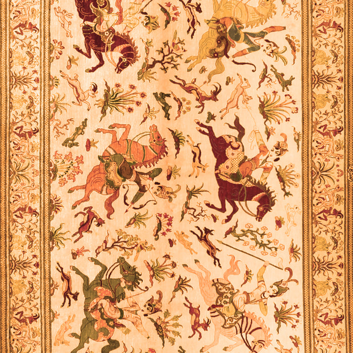 Animal Orange Traditional Rug, tr1989org