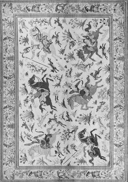 Animal Gray Traditional Rug, tr1989gry