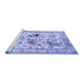 Sideview of Machine Washable Animal Blue Traditional Rug, wshtr1989blu