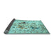 Sideview of Animal Light Blue Traditional Rug, tr1989lblu