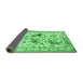 Sideview of Animal Emerald Green Traditional Rug, tr1989emgrn