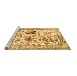 Sideview of Machine Washable Animal Brown Traditional Rug, wshtr1989brn