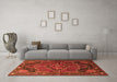 Machine Washable Persian Orange Traditional Area Rugs in a Living Room, wshtr198org