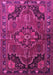 Machine Washable Persian Pink Traditional Rug, wshtr198pnk