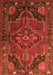 Serging Thickness of Machine Washable Persian Orange Traditional Area Rugs, wshtr198org