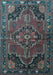 Machine Washable Persian Light Blue Traditional Rug, wshtr198lblu