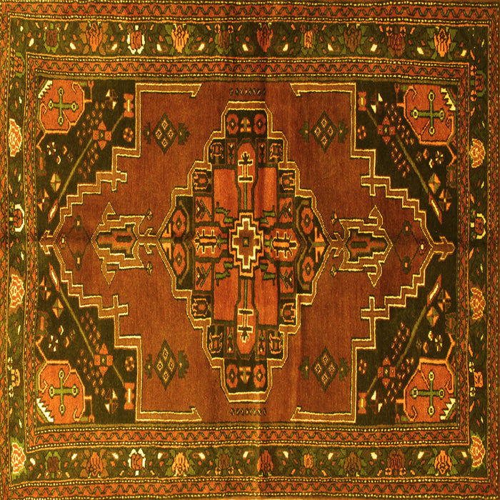 Square Persian Yellow Traditional Rug, tr198yw