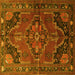 Square Persian Yellow Traditional Rug, tr198yw