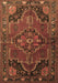 Machine Washable Persian Brown Traditional Rug, wshtr198brn