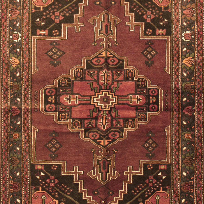 Machine Washable Persian Brown Traditional Rug, wshtr198brn