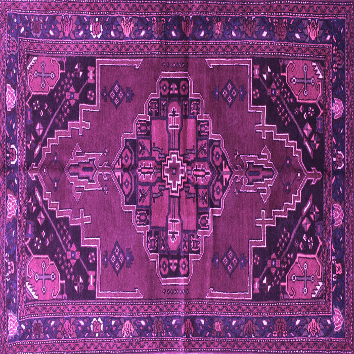Square Persian Purple Traditional Rug, tr198pur