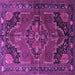 Square Persian Purple Traditional Rug, tr198pur