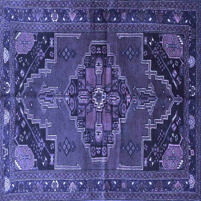 Square Persian Blue Traditional Rug, tr198blu