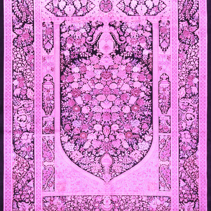 Machine Washable Persian Purple Traditional Area Rugs, wshtr1990pur