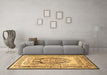 Machine Washable Persian Brown Traditional Rug in a Living Room,, wshtr1990brn