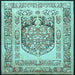 Square Persian Light Blue Traditional Rug, tr1990lblu