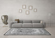 Machine Washable Persian Gray Traditional Rug in a Living Room,, wshtr1990gry