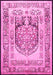 Machine Washable Persian Pink Traditional Rug, wshtr1990pnk