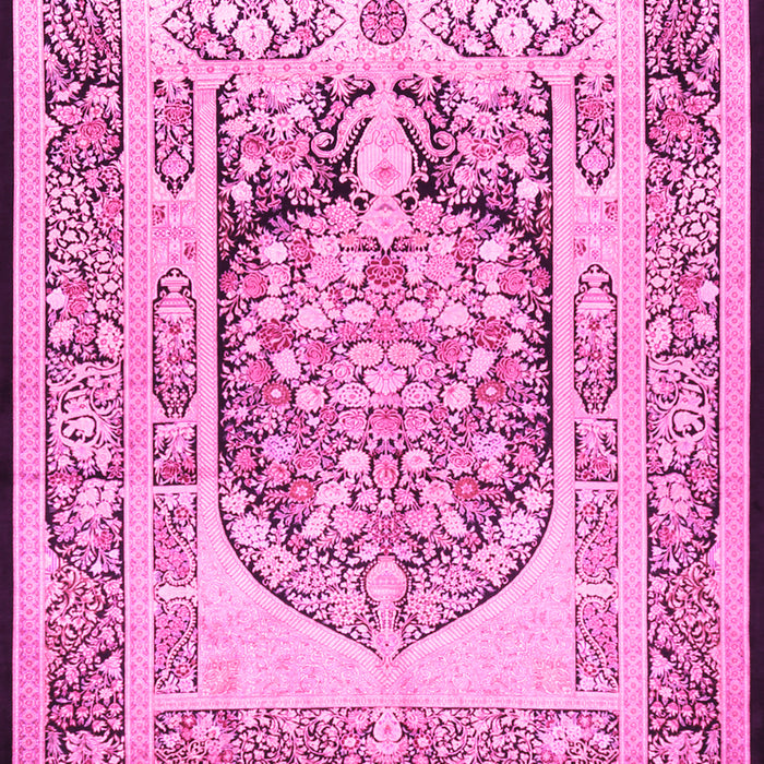 Machine Washable Persian Pink Traditional Rug, wshtr1990pnk