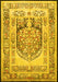 Machine Washable Persian Yellow Traditional Rug, wshtr1990yw