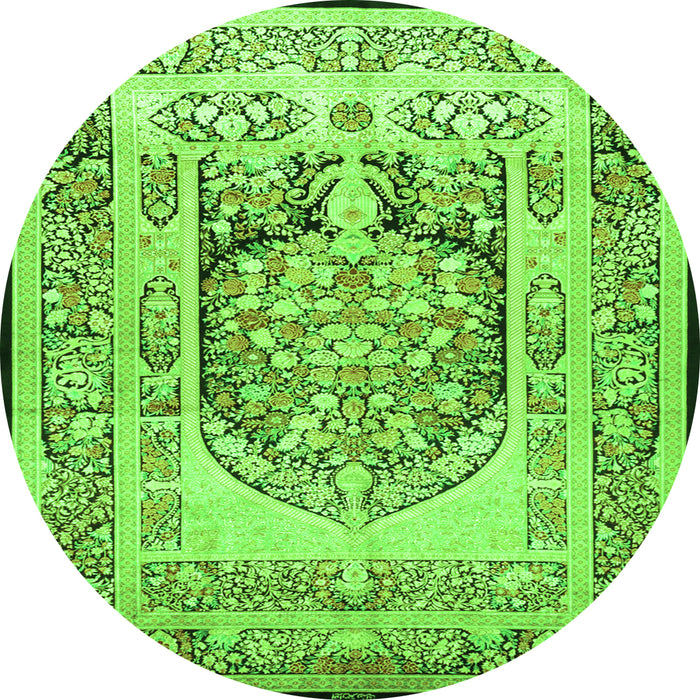 Machine Washable Persian Green Traditional Area Rugs, wshtr1990grn