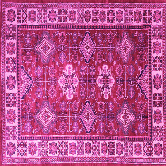 Square Persian Pink Traditional Rug, tr1991pnk