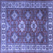 Square Persian Blue Traditional Rug, tr1991blu