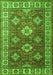 Serging Thickness of Machine Washable Persian Green Traditional Area Rugs, wshtr1991grn