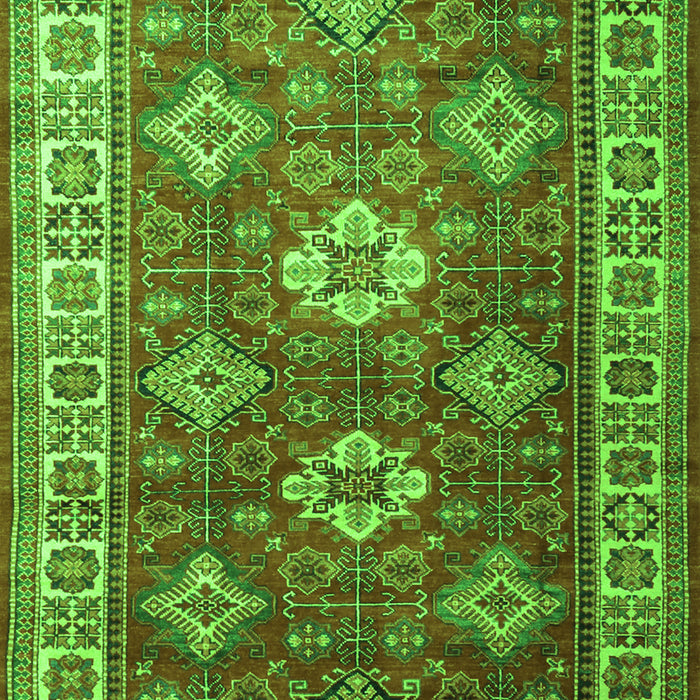 Serging Thickness of Machine Washable Persian Green Traditional Area Rugs, wshtr1991grn