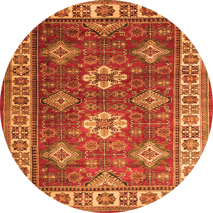 Square Persian Orange Traditional Rug, tr1991org