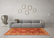 Machine Washable Persian Orange Traditional Area Rugs in a Living Room, wshtr1991org