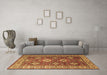 Machine Washable Persian Brown Traditional Rug in a Living Room,, wshtr1991brn