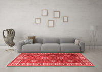 Machine Washable Persian Red Traditional Rug, wshtr1991red