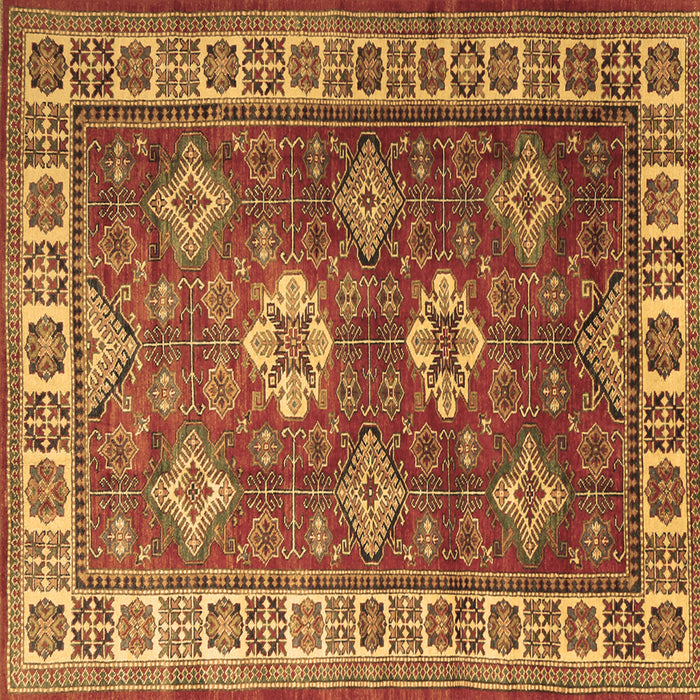 Square Persian Brown Traditional Rug, tr1991brn