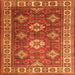 Round Machine Washable Persian Orange Traditional Area Rugs, wshtr1991org