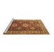 Sideview of Machine Washable Persian Brown Traditional Rug, wshtr1991brn