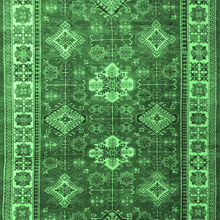 Machine Washable Persian Emerald Green Traditional Area Rugs, wshtr1991emgrn