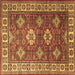 Square Machine Washable Persian Brown Traditional Rug, wshtr1991brn