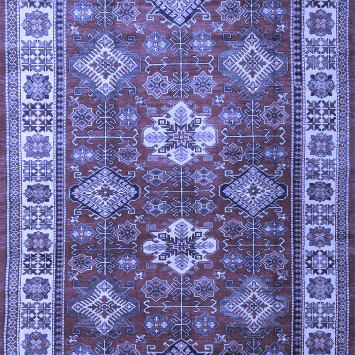 Machine Washable Persian Blue Traditional Rug, wshtr1991blu