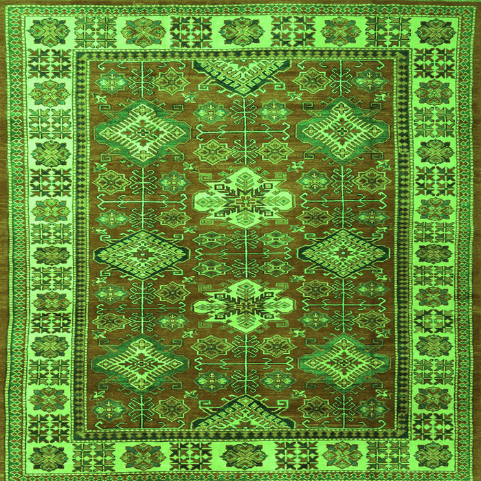 Serging Thickness of Persian Green Traditional Rug, tr1991grn