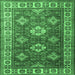 Square Persian Emerald Green Traditional Rug, tr1991emgrn