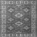 Round Machine Washable Persian Gray Traditional Rug, wshtr1991gry