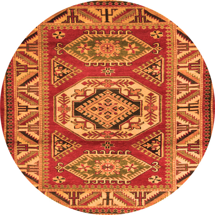 Square Persian Orange Traditional Rug, tr1992org