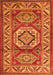 Serging Thickness of Machine Washable Persian Orange Traditional Area Rugs, wshtr1992org