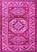 Machine Washable Persian Pink Traditional Rug, wshtr1992pnk